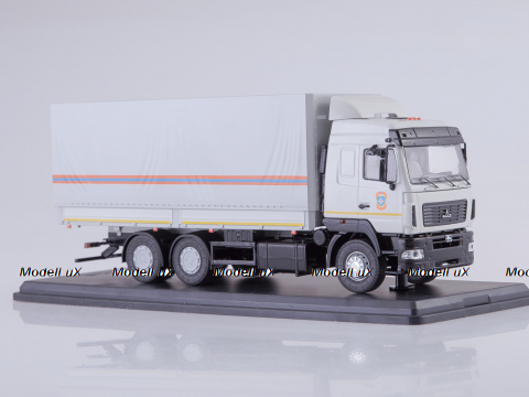 МАЗ-6312 бортовой с тентом МЧC, SSM1216, SSM 1:43