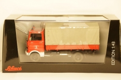 Mercedes Benz LP 608 Feuerwehr Pritsche/Plane, Schuco 1:43