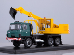 Экскаватор-планировщик UDS-114A  (Tatra-815) 1983, зеленый/желтый, SSM1343, SSM 1:43
