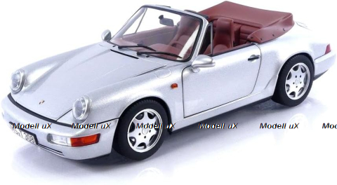 Porsche 964 (964) Carrera II Cabriolet 1990, silver, 187330, Norev 1:18  
