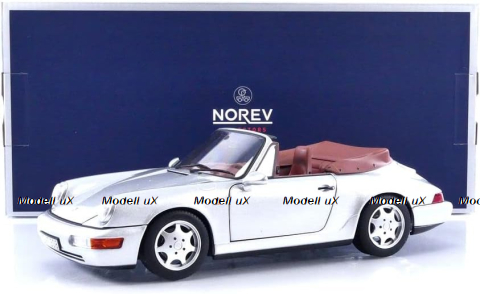 Porsche 964 (964) Carrera II Cabriolet 1990, silver, 187330, Norev 1:18  