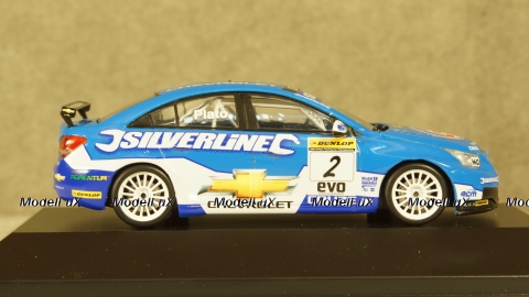 Chevrolet Cruze LT, No.2, RML Silverline Chevrolet, BTCC J. Plato, without showcase, Atlas 1:43
