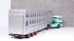 Mercedes LPS 1632 Livestock transporter 1970 green/white/silver, IXO TTR008 1:43