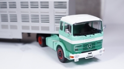 Mercedes LPS 1632 Livestock transporter 1970 green/white/silver, IXO TTR008 1:43
