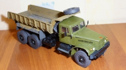 Краз 256 самосвал из картона, Modellux 1:25