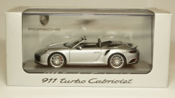 Porsche 911 (991/II) Turbo Cabriolet 2016 silver, Herpa 1:43