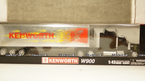 Kenworth W900 black/silver, New Ray 1:43