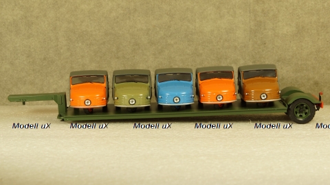 Полуприцеп-автовоз для транспортировки готовой продукции Серпуховский Мотоциклетный Завод 1955г., TruckTyr 1:43