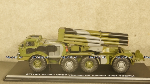 ЗИЛ-135ЛМ Ураган на шасси 9П140 РСЗО 9К57, SSM5005, SSM 1:43