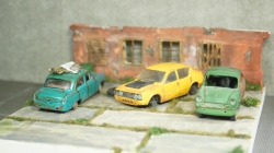Диорама с тремя машинами, Modellux 1:43