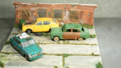 Диорама с тремя машинами, Modellux 1:43