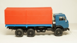 Камаз 5320 с тентом на резине синий/красный