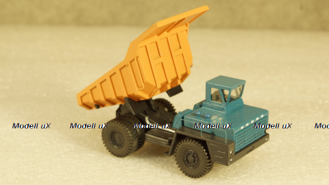 БЕЛАЗ 540А карьерный самосвал синий/оранжевый, Бригадир 1:87