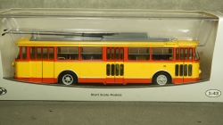 Троллейбус Skoda-9TR, 1961, красно-жёлтый, SSM4041, SSM 1:43