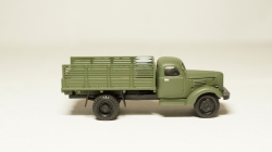 Зил 164 высокий борт с грузом бочки, ящики, хаки, Herpa 1:87 