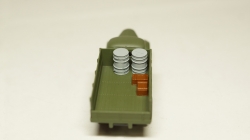 Зил 164 высокий борт с грузом бочки, ящики, хаки, Herpa 1:87 