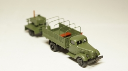 Зис 150 борт с прицепом полевая кухня хаки, Herpa 1:87 
