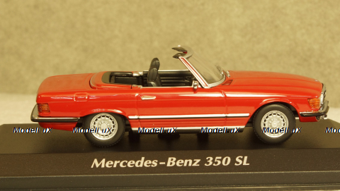 Mercedes 350 SL 1974 red, 940033432, Maxichamps 1:43