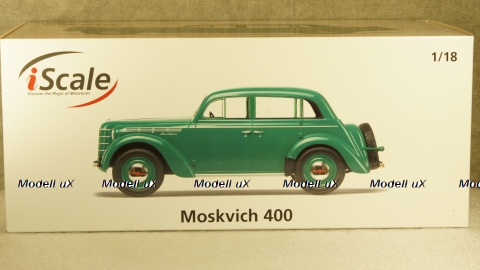 Москвич 400-420 1946 green, IScale 1:18