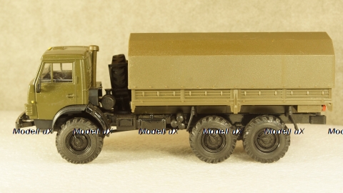 Камаз 4310 бортовой с тентом хаки, Арек 1:43