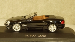 Mercedes SL 600 (R230) black 2003, Altaya 1:43