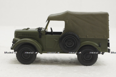 Газ-69, хаки с тентом,  Автолегенды СССР №13, 1:43