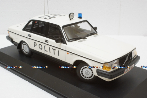 Volvo 240 GL, 1986, Politi Danmark, 155171495, Minichamps 1:18