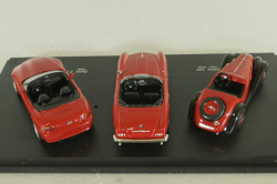 BMW set, BMW 328 1939 red, BMW 507 1956 red, BMW Z3 1996 red, 04259, Schuco 1:43