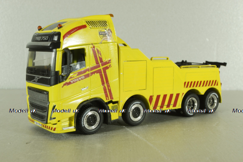 Volvo FH750, эвакуатор, желтый, SAL002, Salah43 1:43