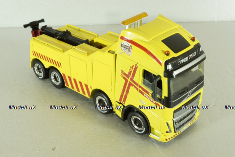 Volvo FH750, эвакуатор, желтый, SAL002, Salah43 1:43