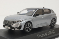 Peugeot 308 GT 2021 Artense Grey, 473931, Norev 1:43