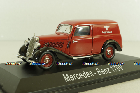 Mercedes 170V (W136) Covered wagon 1946, red,  02253, Schuco 1:43