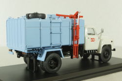 КО-413(53) мусоровоз на шасси Газ-53, серый/голубой, SSM1525, SSM 1:43
