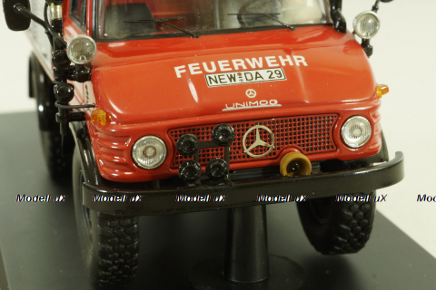 Mercedes Unimog 406 4x4  Feuerwehr Weiherhammer, B66042529, Schuco 1:43
