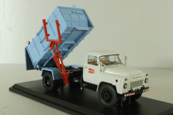 КО-413(53) мусоровоз на шасси Газ-53, серый/голубой, SSM1525, SSM 1:43