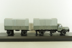 Bussing 8000 with trailer "Deutsche Bundespost" telecommunications services, grey, Schuco 1:43