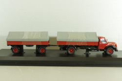 Magirus S 6500 with trailer, red, 03162, Schuco 1:43