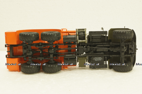 Краз-255Б АЦ-8,5, бензовоз, Хаки/оранжевый, АвтоИстория 1:43