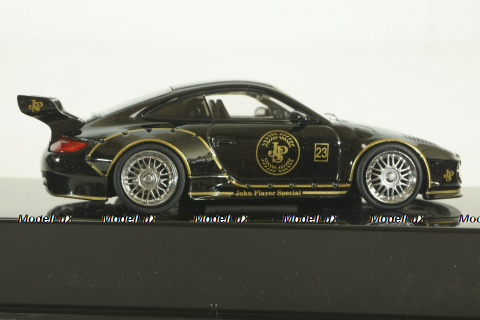 Porsche 911 (997) Old & New, black/Decorated, RHD, "John Player Special" MOC319, IXO 1:43