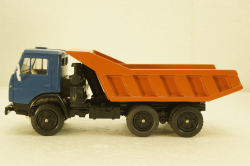 Камаз-5511, самосвал, синий/оранжевый, Арек  1:43