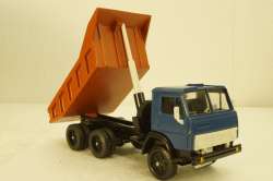 Камаз-5511, самосвал, синий/оранжевый, Арек  1:43