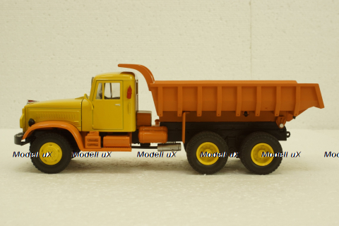 Краз-222Б самосвал, выствочный, желтый/оранжевый, Н767, Наш Автопром 1:43