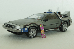 Delorean DMC 12 Time Machine with Mr. Fusion, Back To The Future, BCJ97, Hot Wheels Elite 1:18 