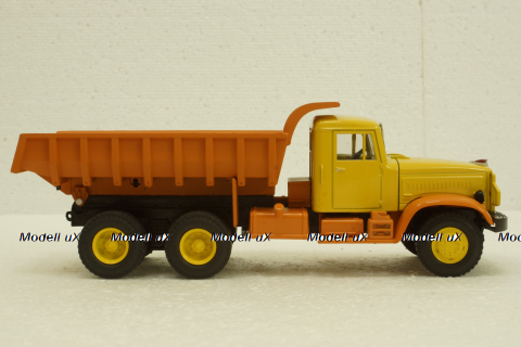 Краз-222Б самосвал, выствочный, желтый/оранжевый, Н767, Наш Автопром 1:43