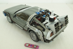 Delorean DMC 12 Time Machine with Mr. Fusion, Back To The Future, BCJ97, Hot Wheels Elite 1:18 