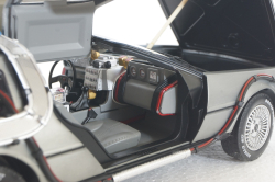 Delorean DMC 12 Time Machine with Mr. Fusion, Back To The Future, BCJ97, Hot Wheels Elite 1:18 