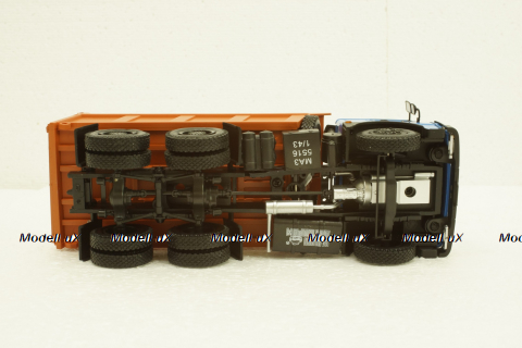 Маз-5516 Самосвал 1994г, синий/оранжевый, Н711, Наш Автопром 1:43