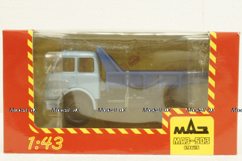 Маз-503 самосвал, 1963г голубой/синий, Н981, Наш Автопром 1:43