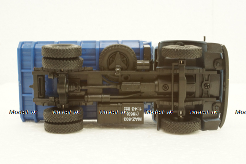 Маз-503 самосвал, 1963г голубой/синий, Н981, Наш Автопром 1:43