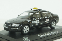 Skoda Superb, Taxi, black, 143ABXbl, Abrex 1:43